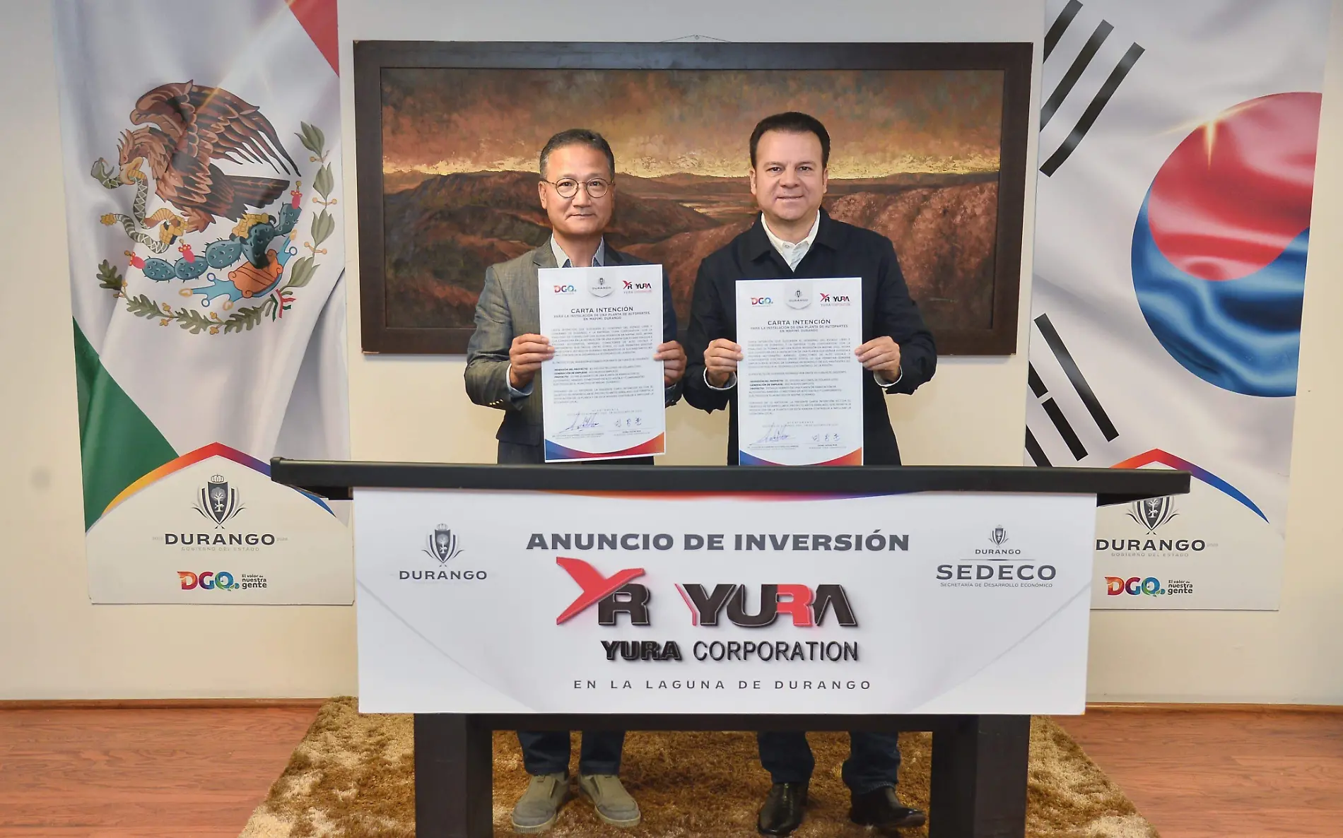 Anuncia  Esteban ampliación de empresa coreana Yura en Lerdo_ generará 800 empleos directos